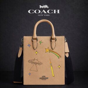 NWT COACH Coach X Observed By Us Dylan Leather Tote Bag Purse Spaceship